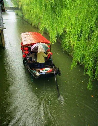 乘船慢遊水鄉，感受爛漫春色