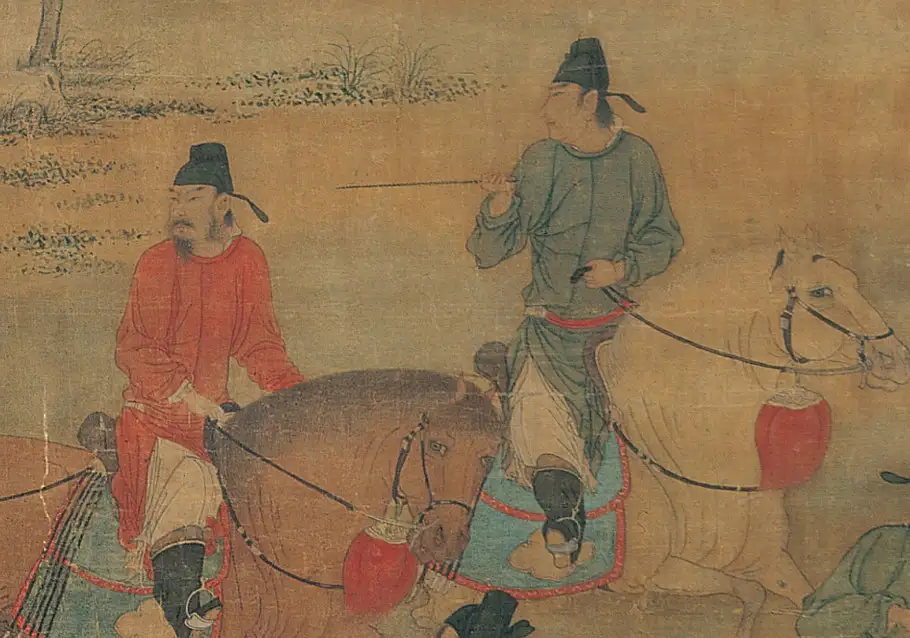 五代梁 赵喦 八达春游图　台北故宫博物院藏 - 潮河边人 - 潮河边人博客